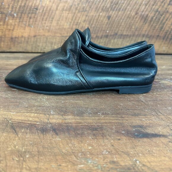 Aquatalia Revy Black Leather Weatherproof Loafer 7.5 - Picture 2 of 12